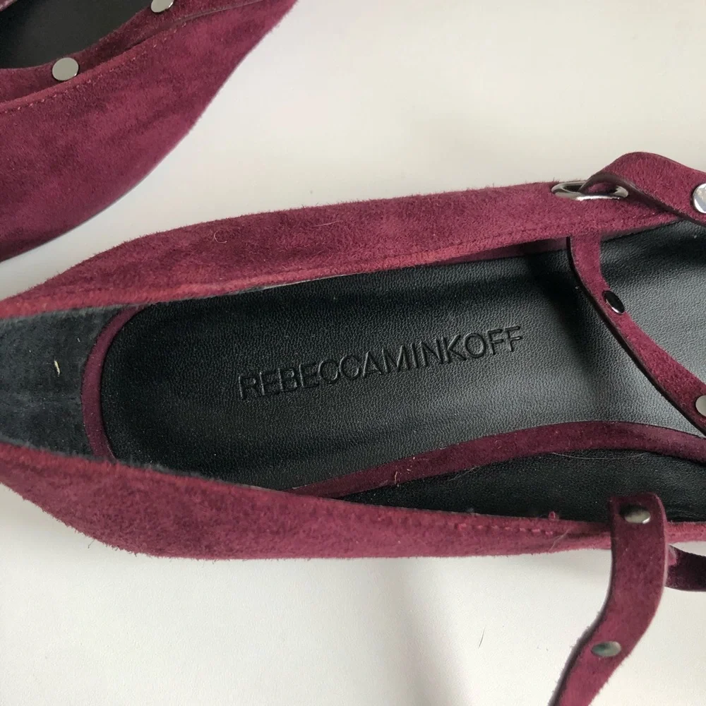 Rebecca Minkoff Faye‎ Studded Flats Ankle Strap 9